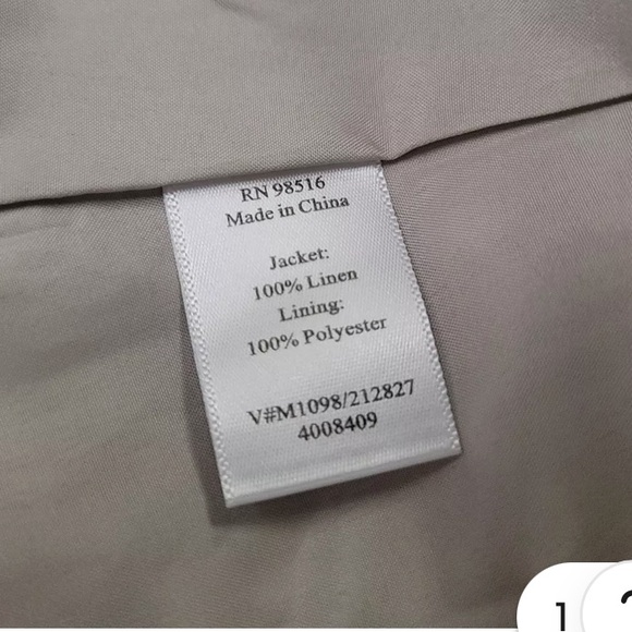 Coldwater Creek Womens Open Front Linen Blazer - Picture 5 of 6